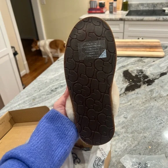 UGG Women's Brown Sheepskin Slippers - Picture 3 of 3